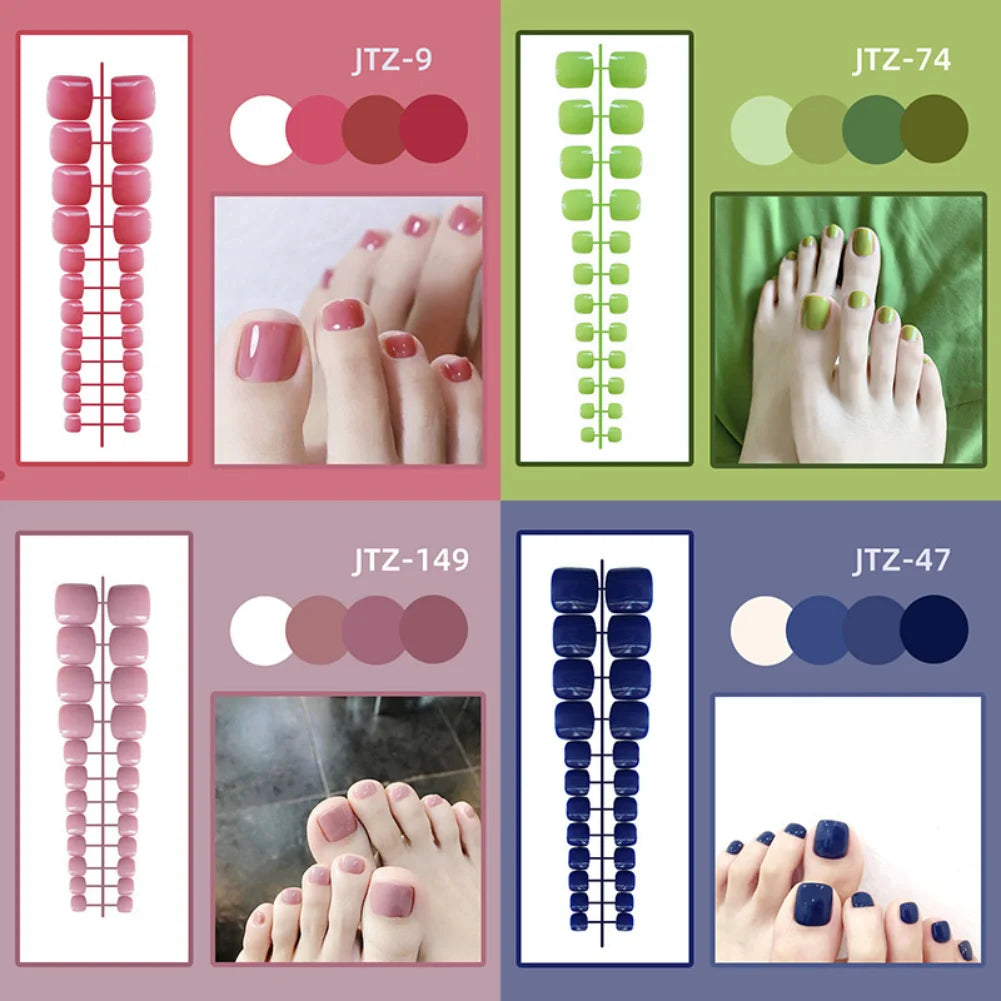 24P Acrylic Toenails Press-ons