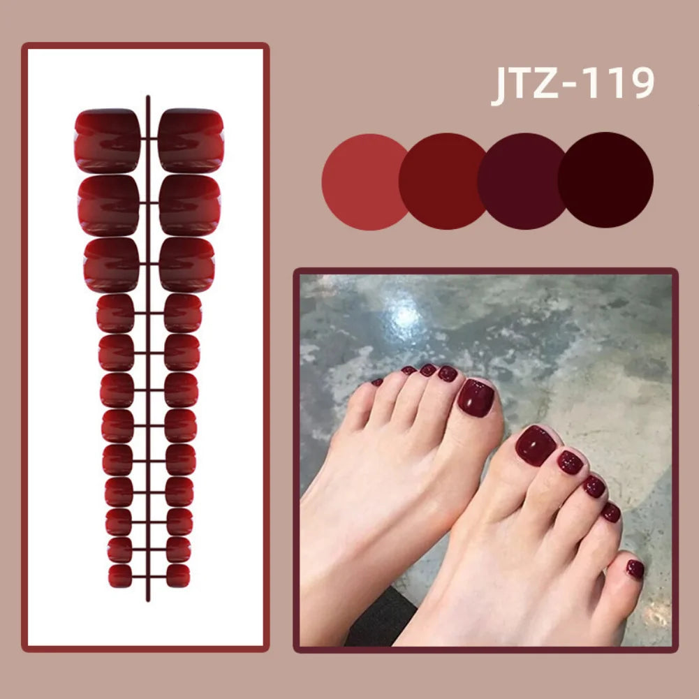 24P Acrylic Toenails Press-ons